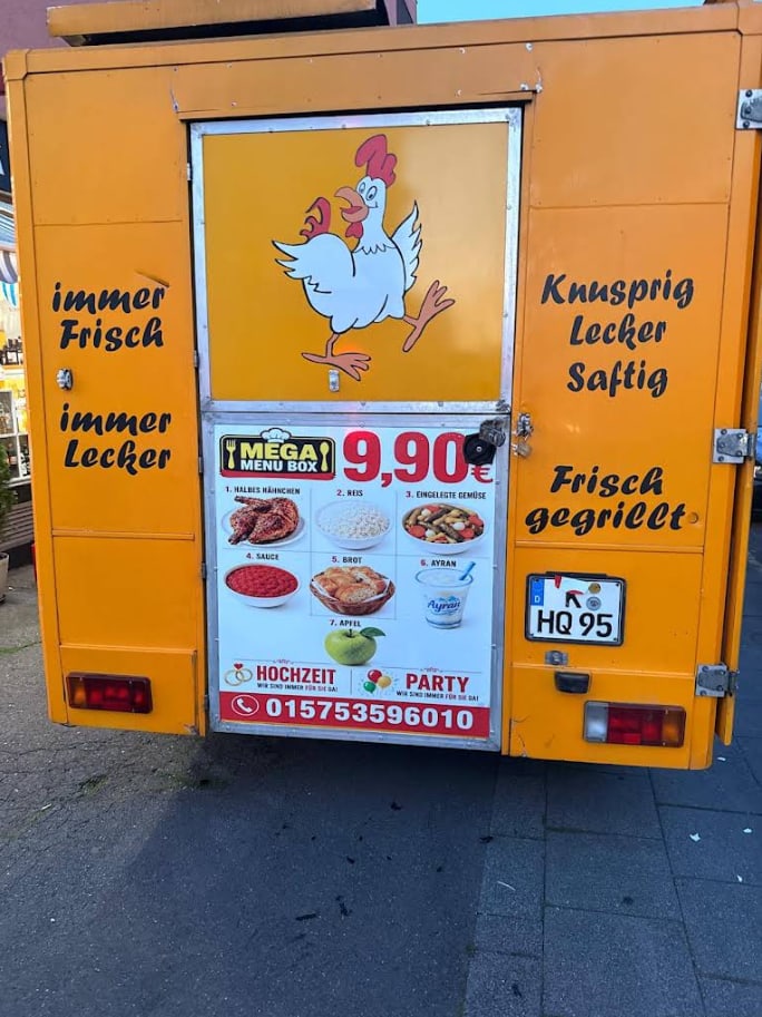Heck des Chicken-Mito-Wagens
